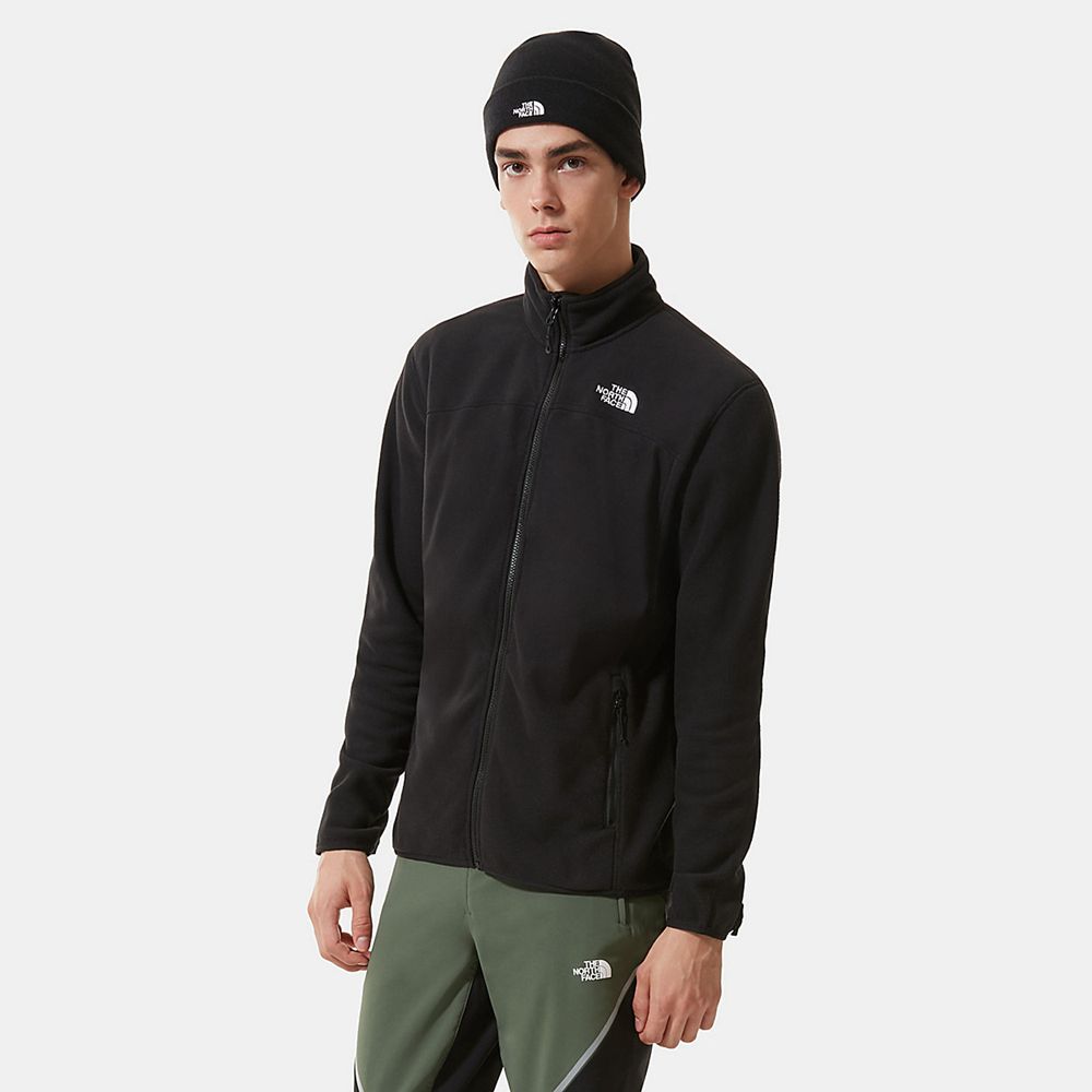 The North Face Fleece Mens Australia - The North Face 100 Glacier Full-Zip Black Hiking (HWP-236107)